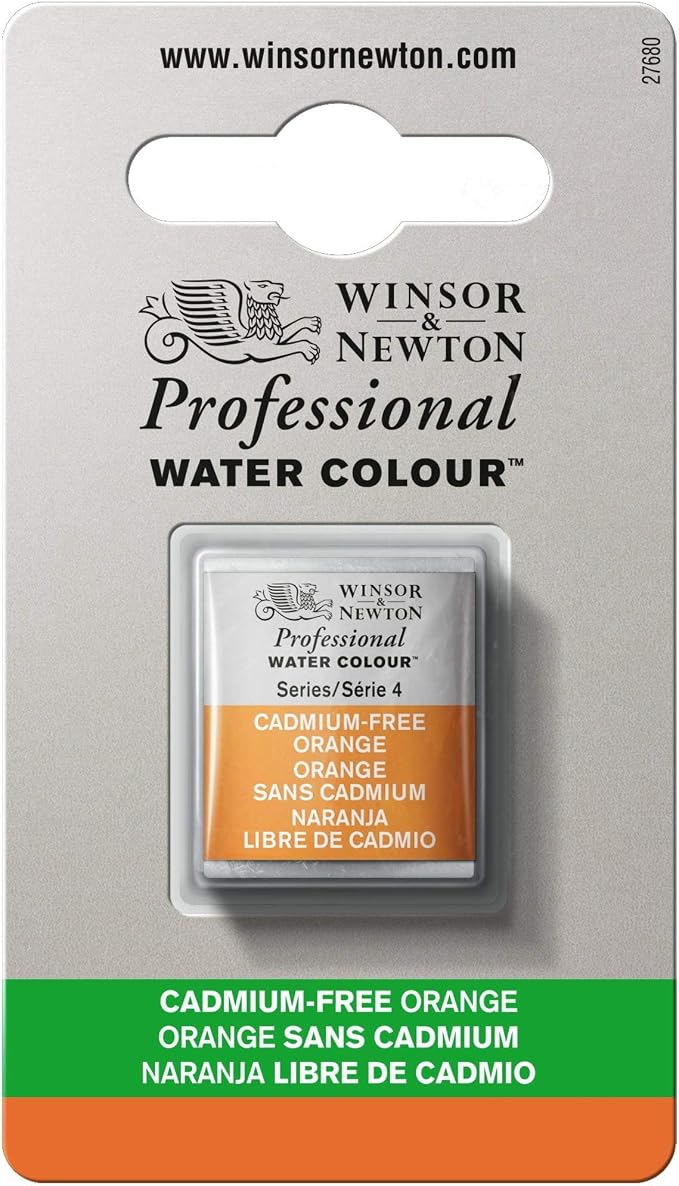 Winsor & Newton Professional Water Colour Paint, Half Pan, Cadmium-Free Orange by WinsorNewton