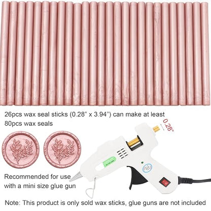 Rose Gold Wax Seal Sticks 26pcs, Andotopee Glue Gun Wax Seal Sticks - Image 6