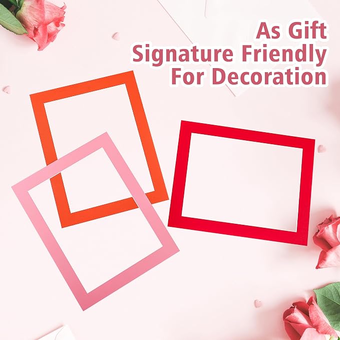HOTUO 10 Pack Acid Free Colorful Picture Frame Mats, Pre-Cut 11x14 Picture Mats - Image 6
