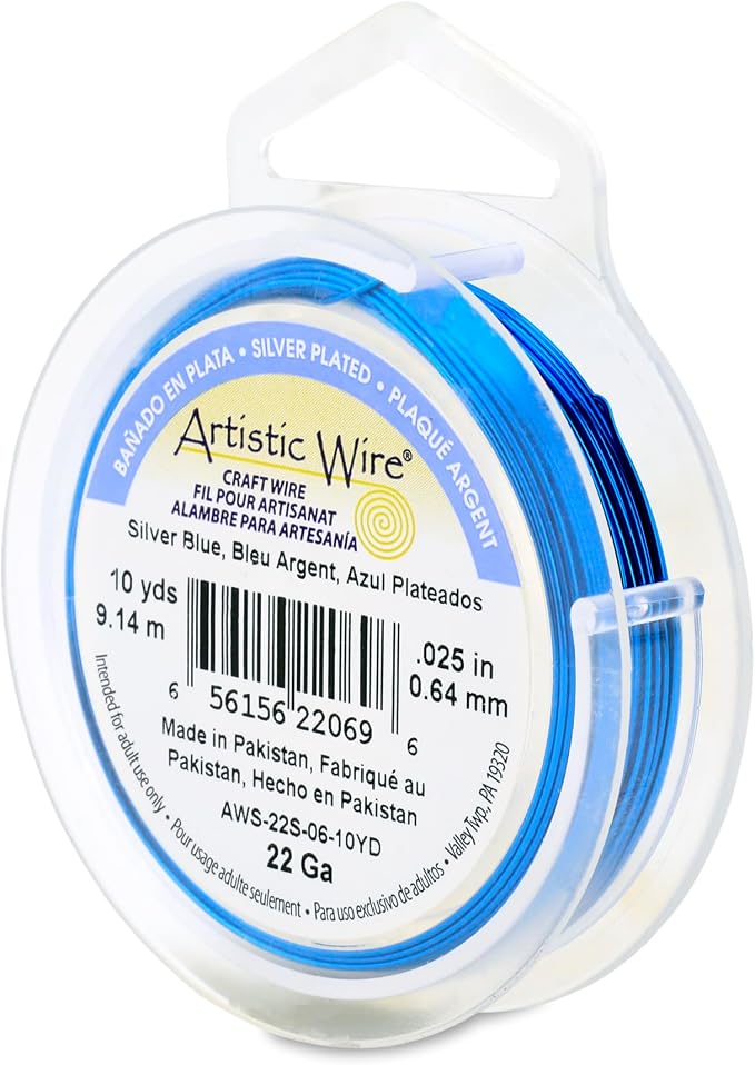 Artistic Wire, 22 Gauge Silver Plated Tarnish Resistant Colored Copper Craft by ArtisticWire