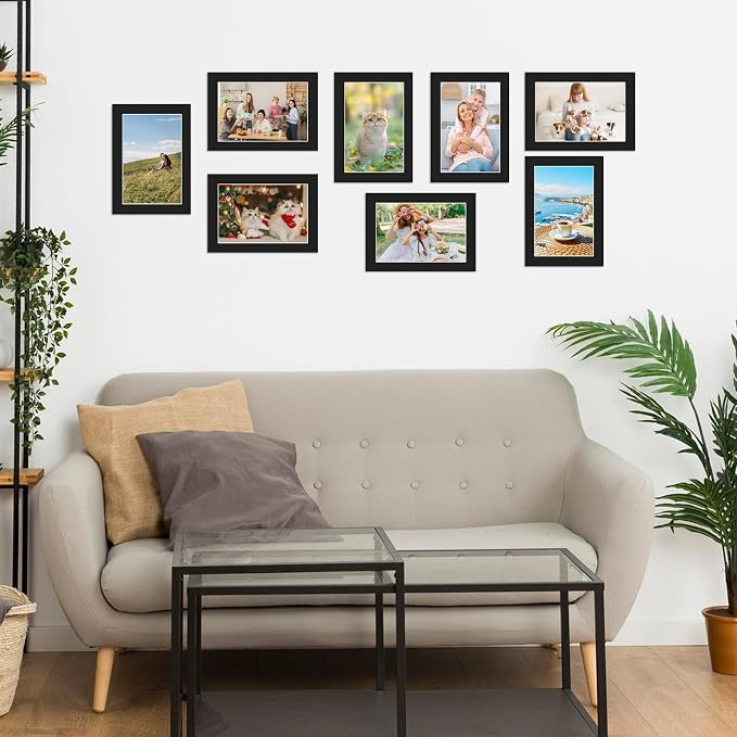 Prudiut 15 Pack 5x7 Black Picture Mats, Frame Mattes - Image 6