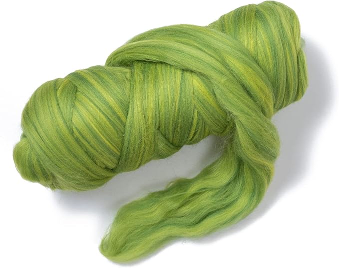 Multi Colored Natural Wool roving, 1 lb. Best Wool by Kondoosnaturalfibers