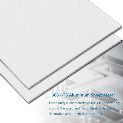 6061 Aluminum Sheet Metal 8 x 12 x 1/4 Inch, Heavy Duty Aluminum Sheets Plates - Image 3