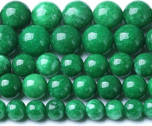 6MM Blackish Green Cloudy Chalcedony Stone Beads Round Loose Beads by Unknown