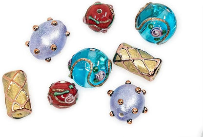 8 pcs Mix of Bohemia Lampwork Czech Glass Beads by CzechBeadsManufacturer