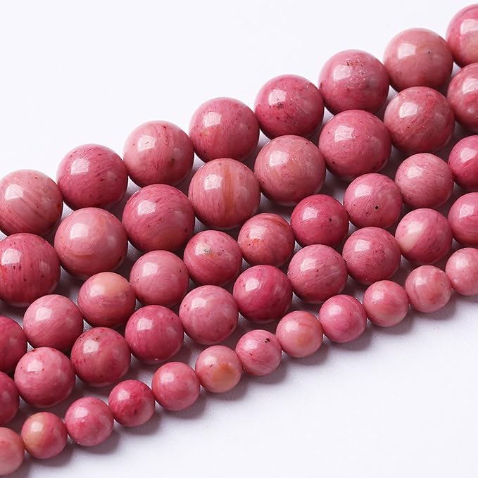 10mm 38pcs 7A Premium Gemstone Rhodochrosite Beads Natural Stone Round Loose by NaturalStoneBeads