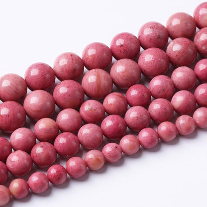 10mm 38pcs 7A Premium Gemstone Rhodochrosite Beads Natural Stone Round Loose by NaturalStoneBeads