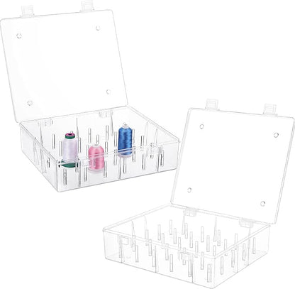 New brothread Pack of 2 Tall and Clear Storage Box/Organizer - Image 2