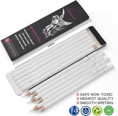 Professional White Charcoal Pencils Set - Image 7