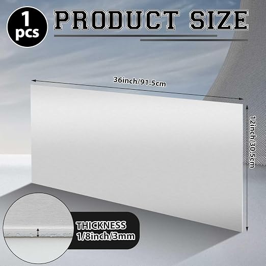1 Pack 5052 Aluminum Sheet Metal 12" x 36" Aluminum Plate 1/8 Inch Thickness - Image 2