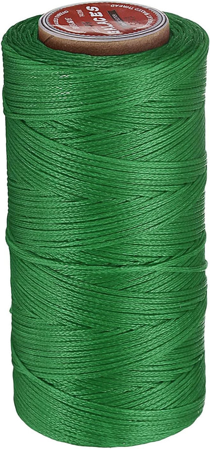 uxcell Flat Leather Sewing Waxed Thread, 140m / 153 Yards Polyester Wax String by uxcell