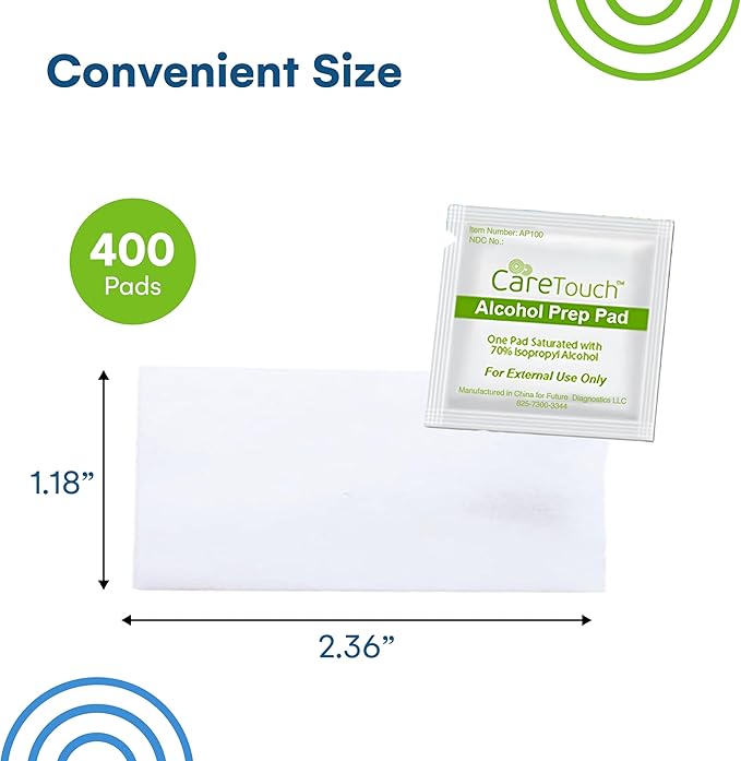 Care Touch Alcohol Wipes Individually Wrapped - Image 3
