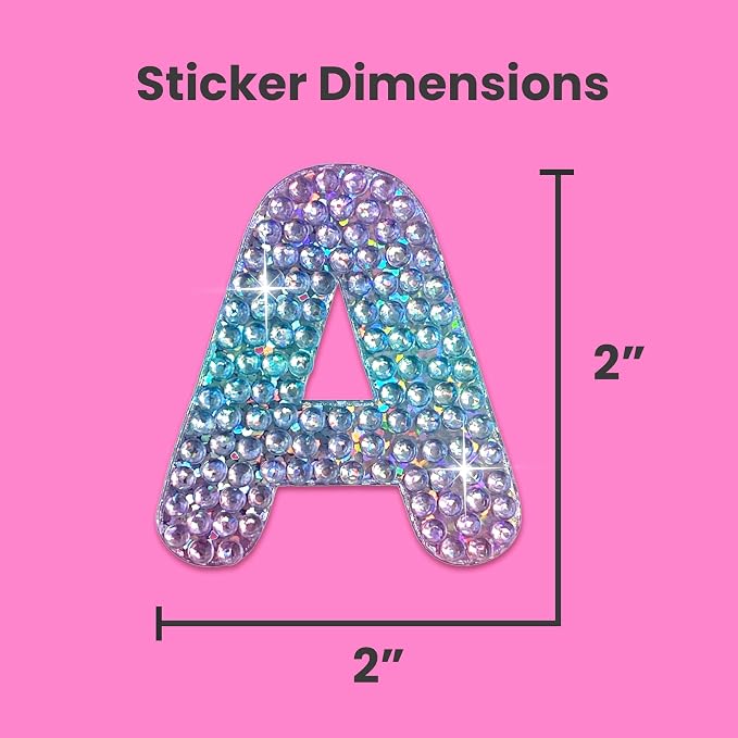 StickerBeans® Rhinestone Alphabet Letter Sticker A - Image 4