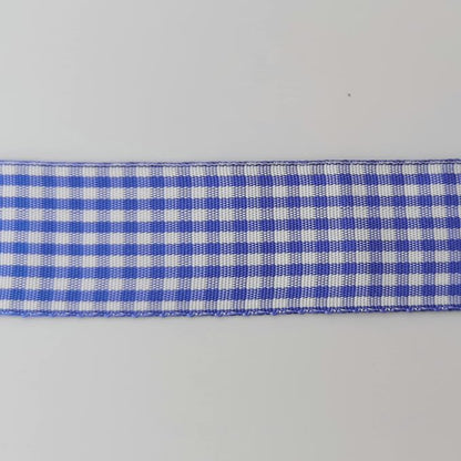 Blue and White Gingham Ribbon Plaid Ribbon 25 Yards Each Roll 100% Polyester - Image 9