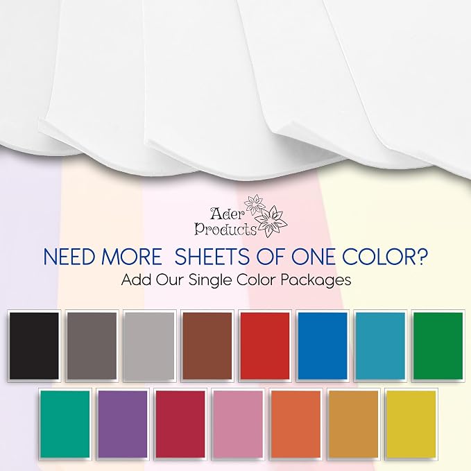 White EVA Foam Sheets for Crafts, 15 Pack, 9 x 12 Inch, 2mm Thickness – Ideal - Image 3