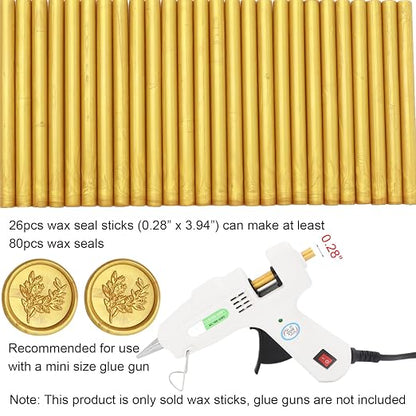 Gold Wax Seal Sticks 26pcs, Andotopee Glue Gun Wax Seal Sticks - Image 6
