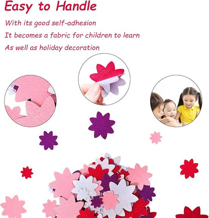 Flower Stickers, Felt Stickers for Kids, Felt Flowers for Crafts, Craft - Image 4