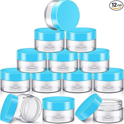 SATINIOR 12 Pack 12 oz Plastic Container Jars by SATINIOR