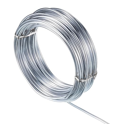 3mm Aluminum Craft Wire, 50 Feet 9 Gauge Bendable Anodized Metal Wire by YuxingK