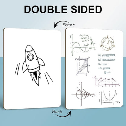 Dry Erase Lapboards Student Pack of 12, 9x12 inch Double Sided White Boards - Image 4