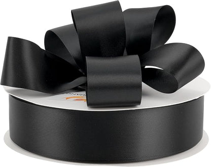 HUIHUANG Black Satin Ribbon 1-1/2 inch x 100 Yards Double-Faced Satin Ribbon - Image 5