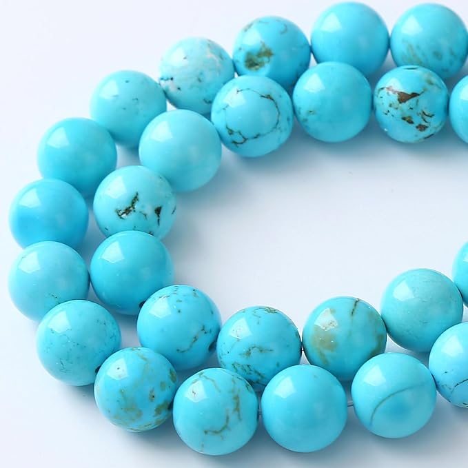 4MM Natural Turquoise Gemstone Beads Blue Stone Round Loose Beads - Image 3