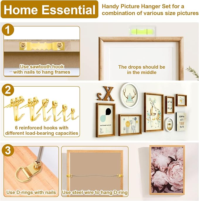 372 PCS Picture Hanging Kit, Christmas Decorations Indoor Outside Picture - Image 8