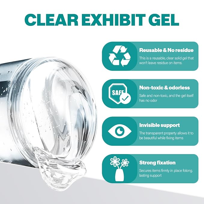 6.07 OZ Clear Exhibit Gel for Museum, Removable Clear Exhibit Putty for Museum - Image 2