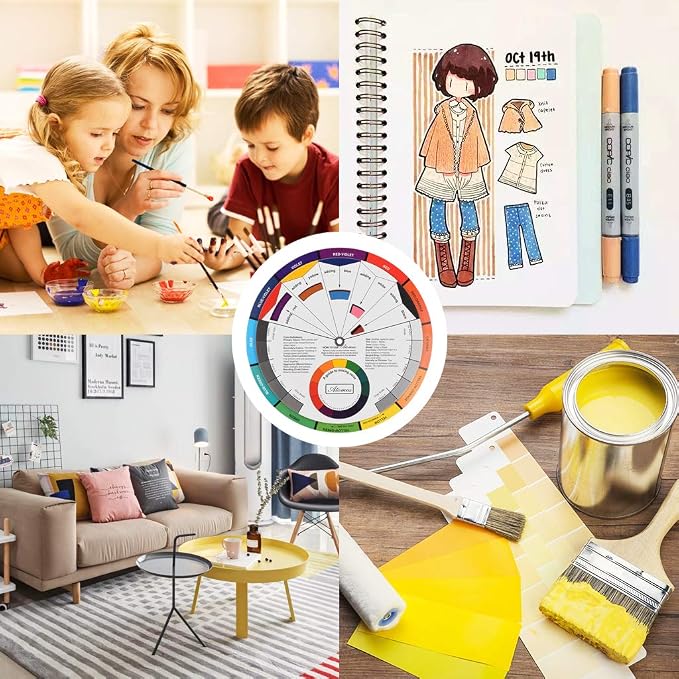 Pocket Color Wheel, Paint Mixing Learning Guide Art Class Teaching Tool - Image 6