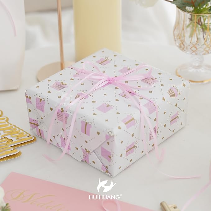 HUIHUANG Solid Color Satin Ribbon 1/8 inch x 100 Yards Roll Ribbon Light Pink - Image 4