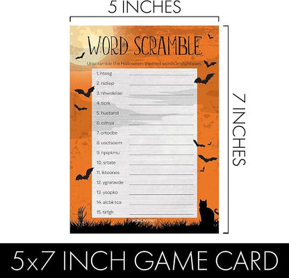 DISTINCTIVS Halloween Party Games – Word Scramble and Candy Match 2 Game Bundle - Image 5
