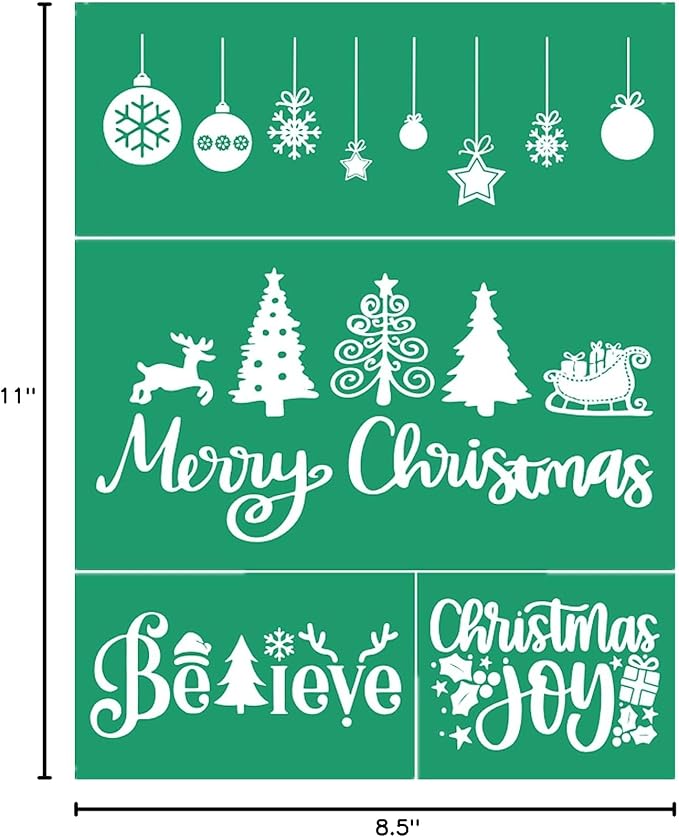JAJADO JAAJDO Merry Christmas Silk Screen Transfers Christmas Tree Silk Screen - Image 7