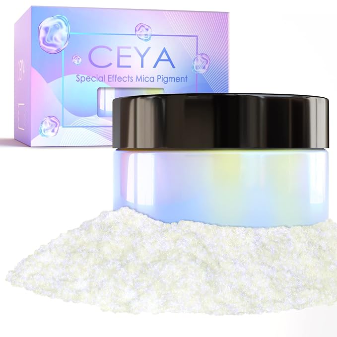 Ceya Interference Mica Powder, 1.8oz/ 50g Ghost Sapphire Chrome Nail Powder by CEYA