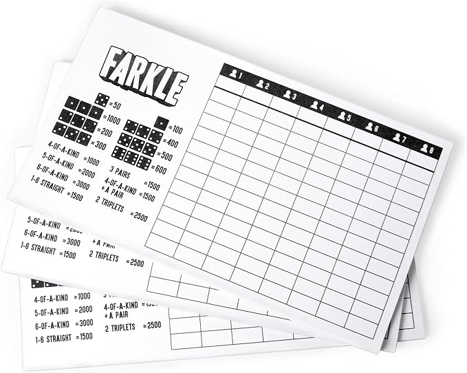Brybelly Farkle Scorecards – Set of 75 Replacement Score Sheets - Image 2