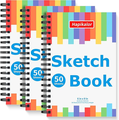 Hapikalor Drawing Pad for Kids, Sketch Pads 50 Sheets, Drawing Paper for Kids by Hapikalor