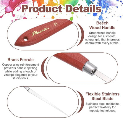 MECCANIXITY Pack of 1 Palette Knife No.33, 8.3" Long Palette Knives - Image 3