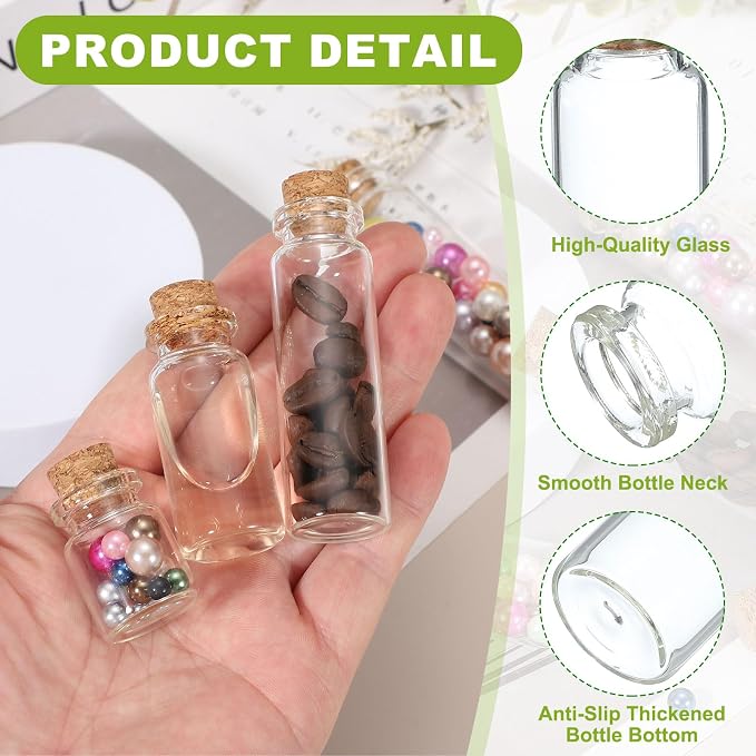 uxcell 6Pcs Mini Glass Bottles - Image 3