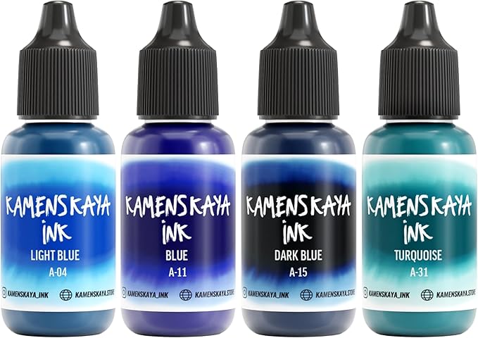 Alcohol Ink Set #11: Matched Color Combination of Alcohol Inks by Kamenskaya