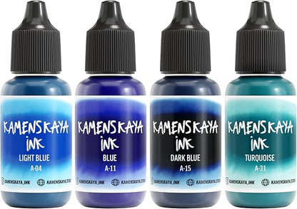 Alcohol Ink Set #11: Matched Color Combination of Alcohol Inks by Kamenskaya