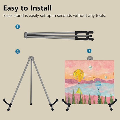 14" High Tabletop Instant Display Easel, Small Desktop Steel Easel Stand - Image 5
