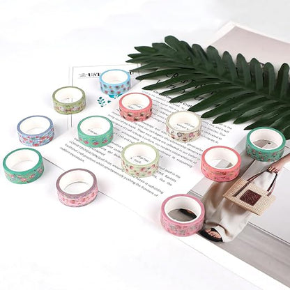 12 Rolls Tea Party Washi Tape, Afternoon Tea Decorative Tape - Image 3