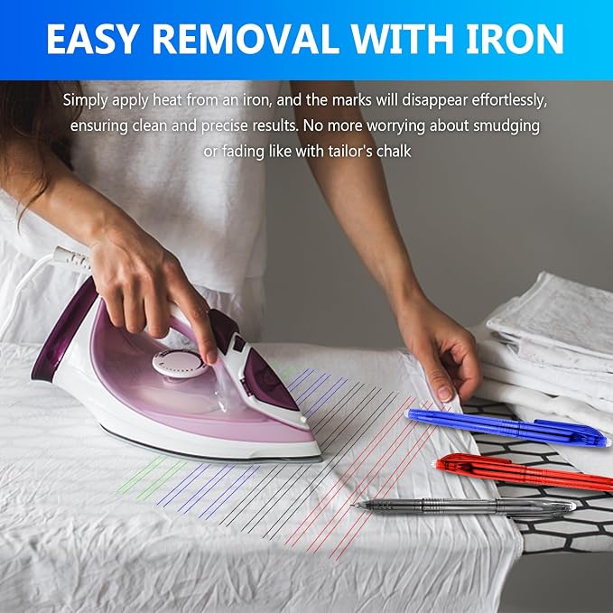 12pcs Heat Erasable Pens for Fabric Marking - Image 4