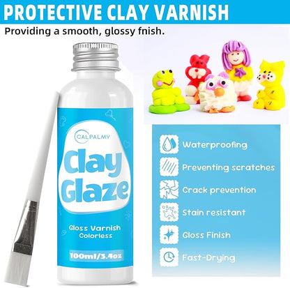 CALPALMY 100ml Gloss Air Dry Clay Glaze - Image 6