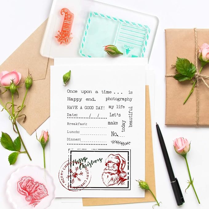 Whaline Large Acrylic Stamp Block Clear Stamping Tools Set - Image 7