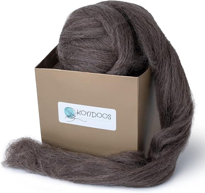 Kondoos Natural Wool roving, 8 OZ. Best by Kondoosnaturalfibers