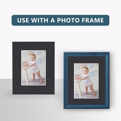 Somime 10 Pack Black Picture Frame 11x14 Mat Board, Whole Frame Mat Kit - Image 7