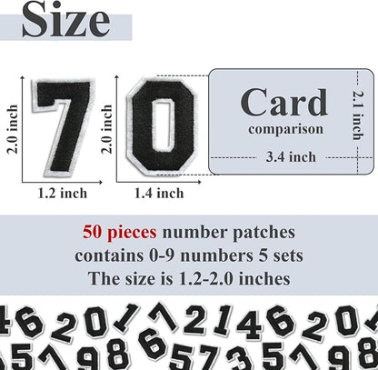 Number Iron On Patches, Numbers 0-9 Embroidery Applique Patch, DIY Decorative - Image 2