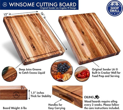 Sonder Los Angeles, Thick Sustainable Acacia Wood Cutting Board - Image 2