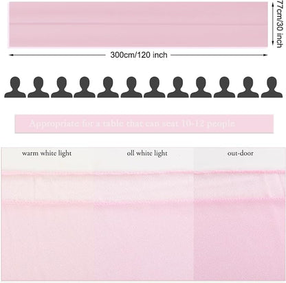 5 Packs 10ft Blushing Pink Chiffon Table Runner 30 x 120 Inches Romantic Sheer - Image 5