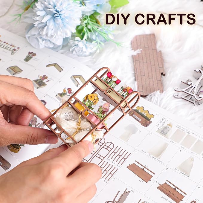 Book Nook Kits for Adults, Miniature House Dollhouse Kit for Teens, DIY Crafts - Image 6